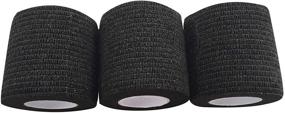 img 3 attached to 🏒 Zechy Grip Tape - Enhance Performance in Hockey, Baseball, Lacrosse, and More! 2 inch x 15 ft (Black)(3 Pack)