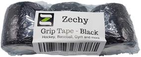 img 1 attached to 🏒 Zechy Grip Tape - Enhance Performance in Hockey, Baseball, Lacrosse, and More! 2 inch x 15 ft (Black)(3 Pack)