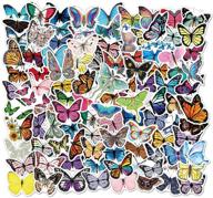 🦋 100pcs colorful waterproof butterfly stickers - beautiful nature insect artworks for scrapbooking, pencil box, laptop, diary, envelope - cool gifts for girls logo