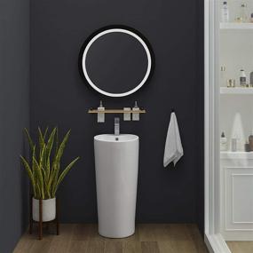 img 4 attached to 🤍 Swiss Madison SM-PS307 Monaco Pedestal Sink: Exceptionally Crafted, Timelessly Elegant, Glossy White