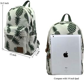 img 1 attached to 🍍 AOAKY White Pineapple Lightweight University Backpack