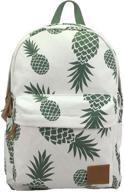 🍍 aoaky white pineapple lightweight university backpack logo