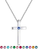 💎 stunning birthstone tiny cross pendant necklace: a perfect birthday gift for women – xoyoyzu fashion jewelry logo