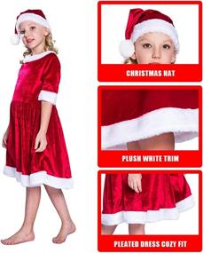 img 1 attached to EraSpooky Girls Christmas Santa Dress