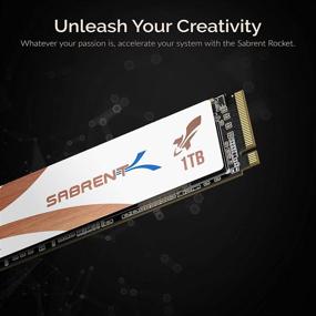 img 1 attached to 💥 Sabrent 1TB Rocket Q4 NVMe PCIe 4.0 M.2 2280 Внутренний SSD с теплоотводом - Твердотельный накопитель максимальной производительности R/W 4700/1800 МБ/с