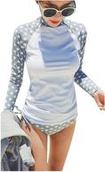 👚 ilishop women's uv sun protective long-sleeve crew rashguard dot rash guards athletic top logo