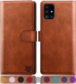 img 4 attached to 📱 SUANPOT Samsung Galaxy A71 5G Leather Wallet Case with RFID Card Holder - Shockproof Flip Folio Book Cover for Men & Women (Non 4G Version) - Light Brown