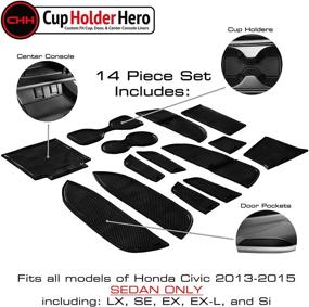 img 2 attached to CupHolderHero подходит для аксессуаров Honda Civic 2013–2015 гг. Нескользящие подстаканники премиум-класса на заказ в интерьере