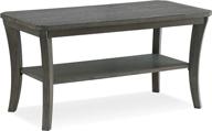 rustic gray leick home 10303-rg boa condo apartment coffee table - enhanced with shelf logo