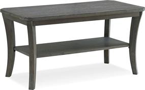 img 4 attached to Rustic Gray Leick Home 10303-RG Boa Condo Apartment Coffee Table - Enhanced with Shelf