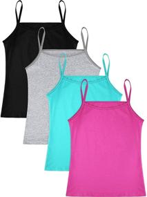 img 4 attached to SATINIOR Girls' Sleeveless Spaghetti Dancewear: Stylish and Comfortable Clothing for Dancers