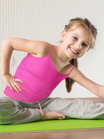 img 3 attached to SATINIOR Girls' Sleeveless Spaghetti Dancewear: Stylish and Comfortable Clothing for Dancers