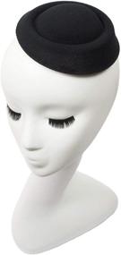 img 1 attached to 👒 Timeless Elegance: Black Pillbox Stewardess Fascinator – Must-Have Millinery Women's Accessory