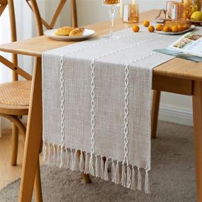 img 4 attached to 🏡 ZeeMart Farmhouse Runners: Braided Striped Elegance for Your Home