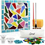 🔮 mosaic art kit: stained glass trivet diy crafts & more for adults logo