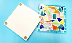 img 1 attached to 🔮 Mosaic Art Kit: Stained Glass Trivet DIY Crafts & More for Adults