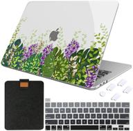 🌸 maittao macbook pro 16 inch case 2019 2020 2021 release a2141: protective shell with sleeve & keyboard cover, beautiful flowers 2 - compatible with 16 inch macbook pro with touch bar logo