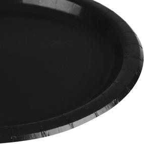 img 1 attached to Amscan 64015 10 Black Paper Party Plates