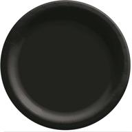 amscan 64015 10 black paper party plates logo