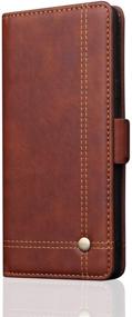 img 3 attached to 📱 FLYEE Wallet Case for Samsung Galaxy Note 9 (6.4 inch) - Card Holder & Slim Magnetic Protective Cover in Brown - Buy Now