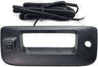📷 rear view backup camera with tailgate handle for chevy silverado and gmc sierra (2007-2013), black logo