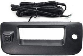 img 4 attached to Камера заднего вида с ручкой задней двери для Chevy Silverado и GMC Sierra (2007-2013), черная