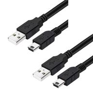 🔌 10 ft hauzik charger cable usb 5 pin mini-b: compatible with ps3 controller, ti-84 plus ce calculator, dash cam, digital camera - dualshock 3 sixaxis cechzc2u (2 pcs) logo