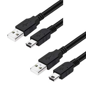 img 3 attached to 🔌 10 Ft HAUZIK Charger Cable USB 5 Pin Mini-B: Compatible with PS3 Controller, TI-84 Plus CE Calculator, Dash Cam, Digital Camera - DualShock 3 SIXAXIS CECHZC2U (2 Pcs)