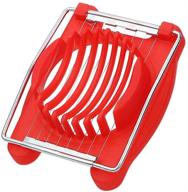 🥚 tangoll egg slicer - premium hard-boiled egg cutter with durable stainless steel wires (red) logo