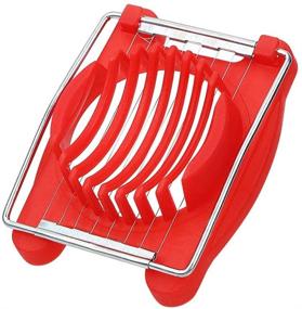 img 3 attached to 🥚 TangoLL Egg Slicer - Premium Hard-Boiled Egg Cutter with Durable Stainless Steel Wires (Red)