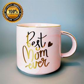 img 3 attached to 🎁 Best Mom Ever Ceramic Coffee Cup - 11oz Pink Marble - VILIGHT Moms Mug Christmas Gifts from Daughter and Son