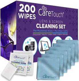 img 4 attached to 👓 200 Care Touch Lens Cleaning Wipes with Microfiber Cloths - Ideal for Glasses, Laptops, Computer Screens, and Phones