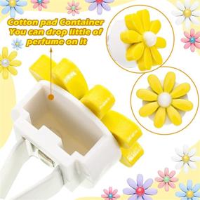 img 2 attached to Daisy Delight: 12-Piece Air Vent Clips for Car Interior Decoration & Freshening