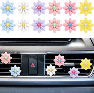 daisy delight: 12-piece air vent clips for car interior decoration & freshening logo