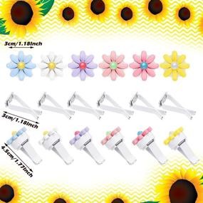 img 3 attached to Daisy Delight: 12-Piece Air Vent Clips for Car Interior Decoration & Freshening