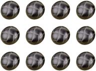 🔘 rechere 12 pcs football pattern imitation leather style plastic shank buttons: diy sewing embellishments (black, 22mm) logo