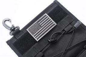 img 1 attached to 🎅 Speed Track 2021 Tactical Christmas Stocking - Flag Patch MOLLE Webbing, Zip Pocket, MOLLE Clips - Urban Black