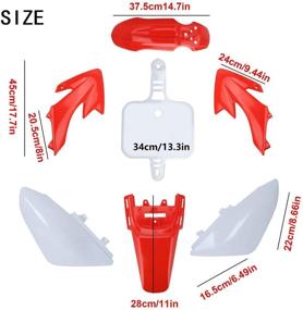 img 2 attached to Усилите свой XR50 с набором пластиковых деталей CRF50 - красно-белый набор крыльев совместим с HONDA XR 50 CRF 50 SDG SSR 107 110 125 Pit Dirt Bike M PS03- от Lucky Seven.