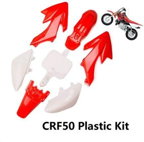 img 3 attached to Усилите свой XR50 с набором пластиковых деталей CRF50 - красно-белый набор крыльев совместим с HONDA XR 50 CRF 50 SDG SSR 107 110 125 Pit Dirt Bike M PS03- от Lucky Seven.