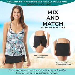 img 1 attached to Underwire Tankini Top Swimwear Bathing Women's Clothing