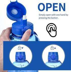 img 2 attached to 💧 Stay Hydrated with our 64oz Motivational Water Bottle – BPA-Free, Leak-proof, with Time Marker Reminder and Straw, perfect for Fitness, Gym, and Outdoor Sports (Blue)
