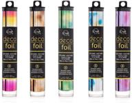 therm o web deco foil - watercolor transfer sheets - amber, emerald, amethyst, lapis & summer rainbow - bundle of 5 icraft specialty foil packages (1) logo