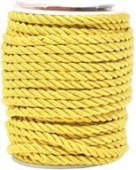 high-quality rayon twisted cord trim for stunning home décor & upholstery – mandala crafts’ shiny viscose cording ideal for curtain tiebacks & honor cords (5mm, gold) logo