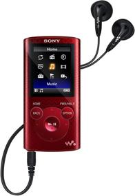 img 1 attached to Улучшите свой аудиовизуальный опыт с Sony 🎧 NWZE383 4 ГБ Walkman MP3 MP3-плеером видео в ярко-красном цвете!
