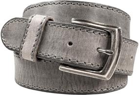 img 4 attached to 👖 Italy Grain Leather Casual Jeans Men's Belts: Top-notch Accessories for a Stylish Look