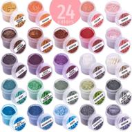🎨 mica powder coloring pigments - 24 jars mica powder set: versatile pigments for lip gloss, resin dying, epoxy resin and soap making logo