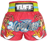 the ultimate tuff sport boxing muay thai shorts: unbeatable women's/girls' kick martial arts training gym clothing trunks logo