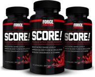 force factor score! nitric oxide booster: enhance performance and improve blood flow with l-citrulline and tribulus terrestris – 3-pack (228 capsules) logo