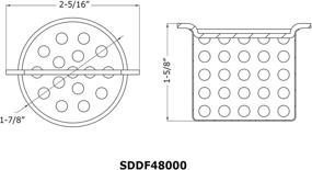 img 1 attached to Dawn SDDF48000 Shower Drain Filter