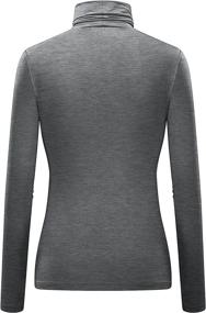 img 3 attached to 👗 Loemes Turtleneck Long Sleeve Wrap Ruched Tops: Trendy Fall Clothing for Women